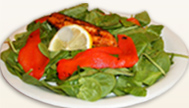 Grilled Salmon and Baby Spinach Salad